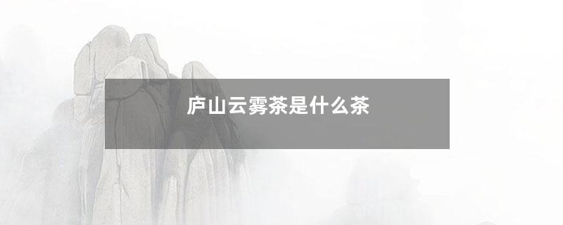 庐山云雾茶是什么茶